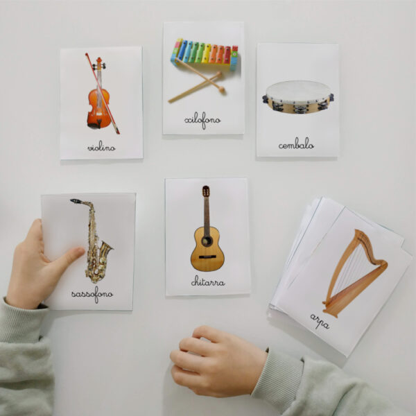 Carte delle nomenclature Montessori: strumenti musicali